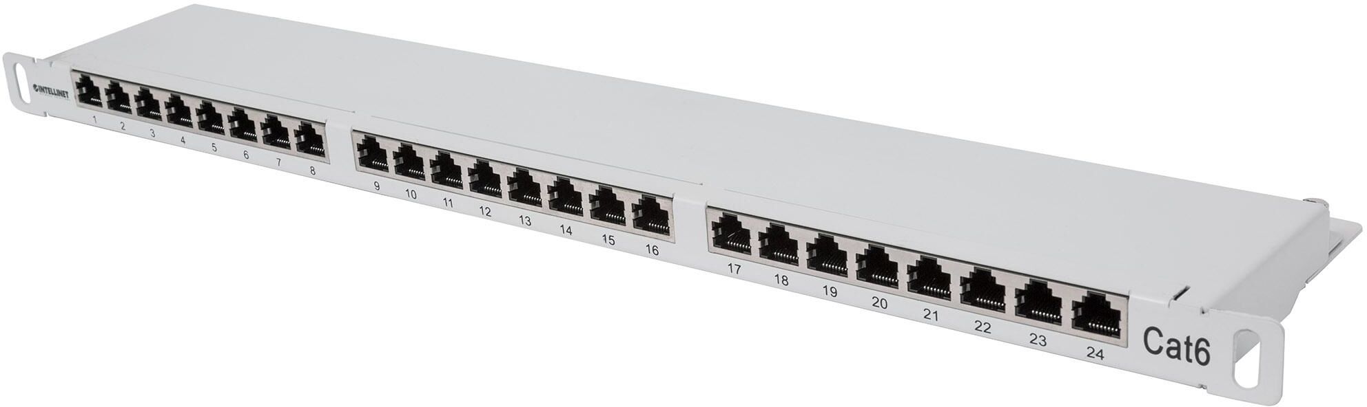 Intellinet Pannello Patch 24 posti 19" 0.5U Cat6 FTP Grigio Intellinet Pannello Patch 24 posti 19" 0.5U Cat6 FTP Grigio