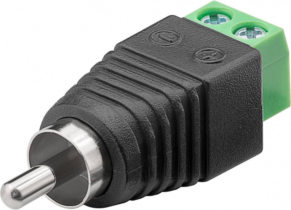 Goobay Adattatore Terminal Block 2-pin a RCA maschio Goobay Adattatore Terminal Block 2-pin a RCA maschio