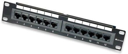 Intellinet Pannello Patch per Rack 10" 12 Porte UTP Cat.6 1HE