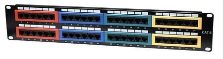 Intellinet Pannello Patch UTP 48 Porte Cat.6 Codifica Colorata Intellinet Pannello Patch UTP 48 Porte Cat.6 Codifica Colorata