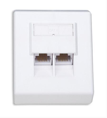 Intellinet Presa a Muro RJ45 Cat.6 Esterna 2 Porte UTP Bianco Intellinet Presa a Muro RJ45 Cat.6 Esterna 2 Porte UTP Bianco