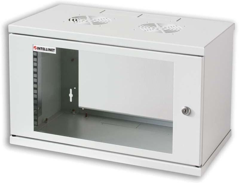 Intellinet Armadio Rack 19" a muro 10 unità prof. 400 Grigio Assemblato Intellinet Armadio Rack 19" a muro 10 unità prof. 400 Grigio Assemblato