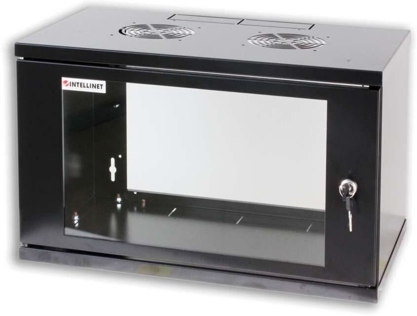 Intellinet Armadio Rack 19" a muro 10 unità prof. 400 Nero Assemblato Intellinet Armadio Rack 19" a muro 10 unità prof. 400 Nero Assemblato