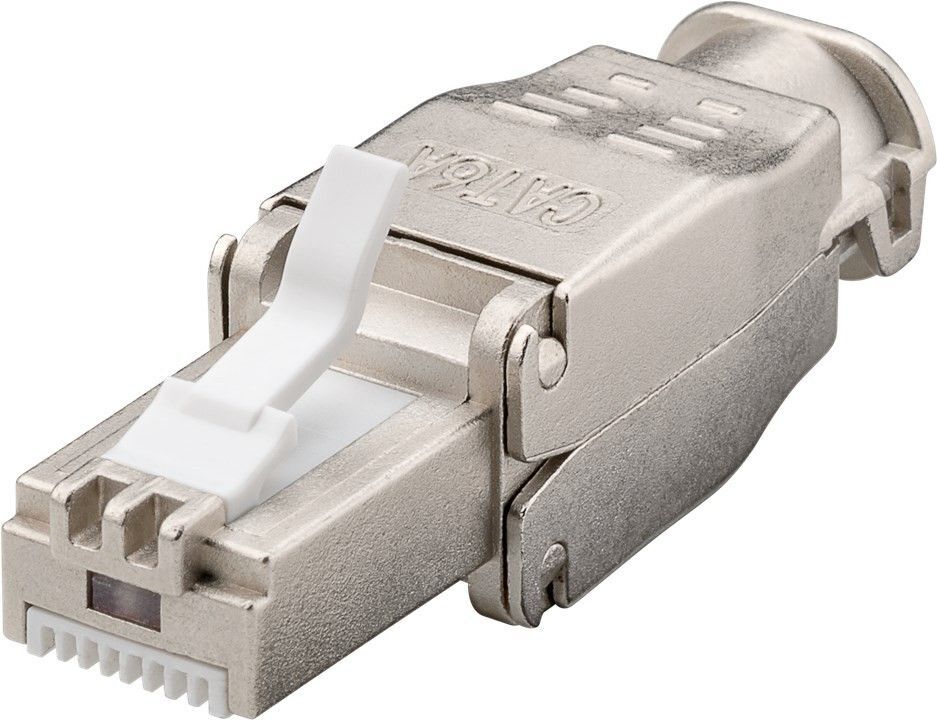 Techly Professional Plug RJ45 Cat.6A Schermato STP Tooless con fermacavo