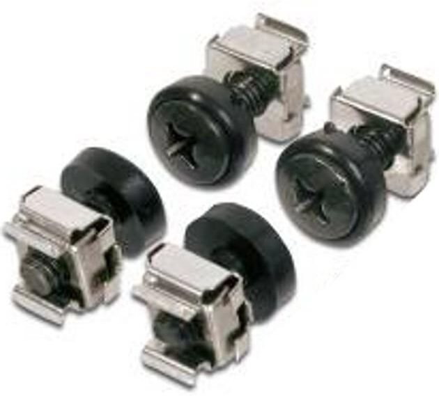 Intellinet Kit Set 4 Viti 4 Dadi e 4 Rondelle per Montaggio Rack Nero Intellinet Kit Set 4 Viti 4 Dadi e 4 Rondelle per Montaggio Rack Nero