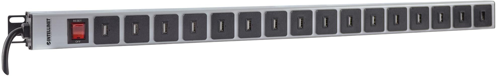 Intellinet Multipresa per Rack Montaggio Verticale 16 uscite USB tipo A Intellinet Multipresa per Rack Montaggio Verticale 16 uscite USB tipo A