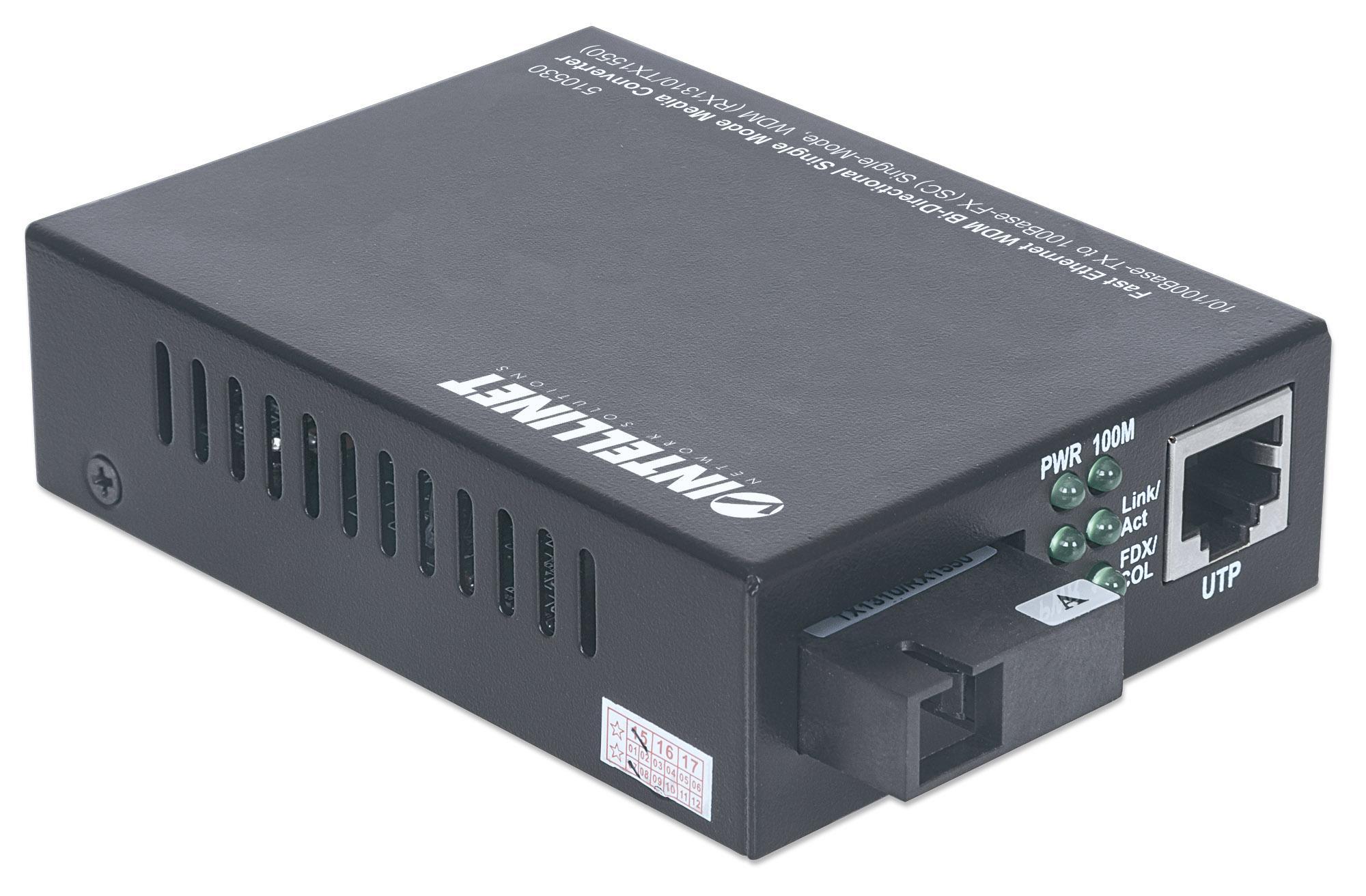 Intellinet Convertitore per Supporti WDM RX1310/TX1550 Fast Ethernet Fibra