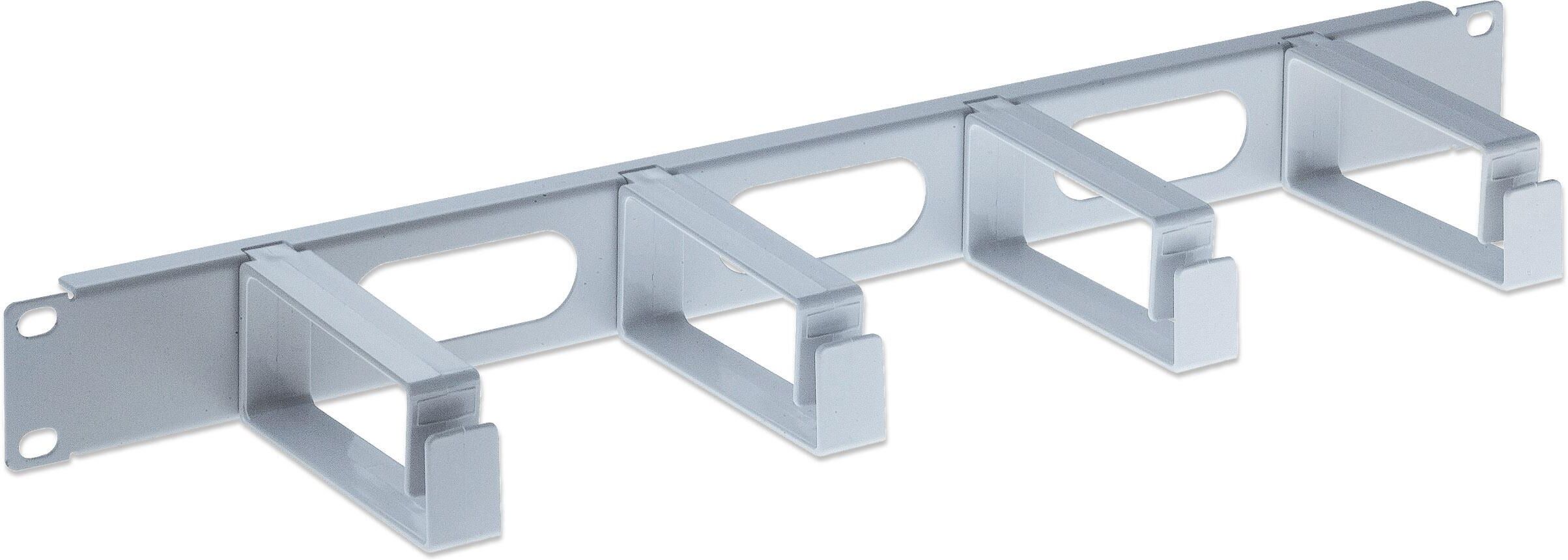 Intellinet Pannello Passacavi 19" 4 anelli in plastica 1U Grigio Intellinet Pannello Passacavi 19" 4 anelli in plastica 1U Grigio