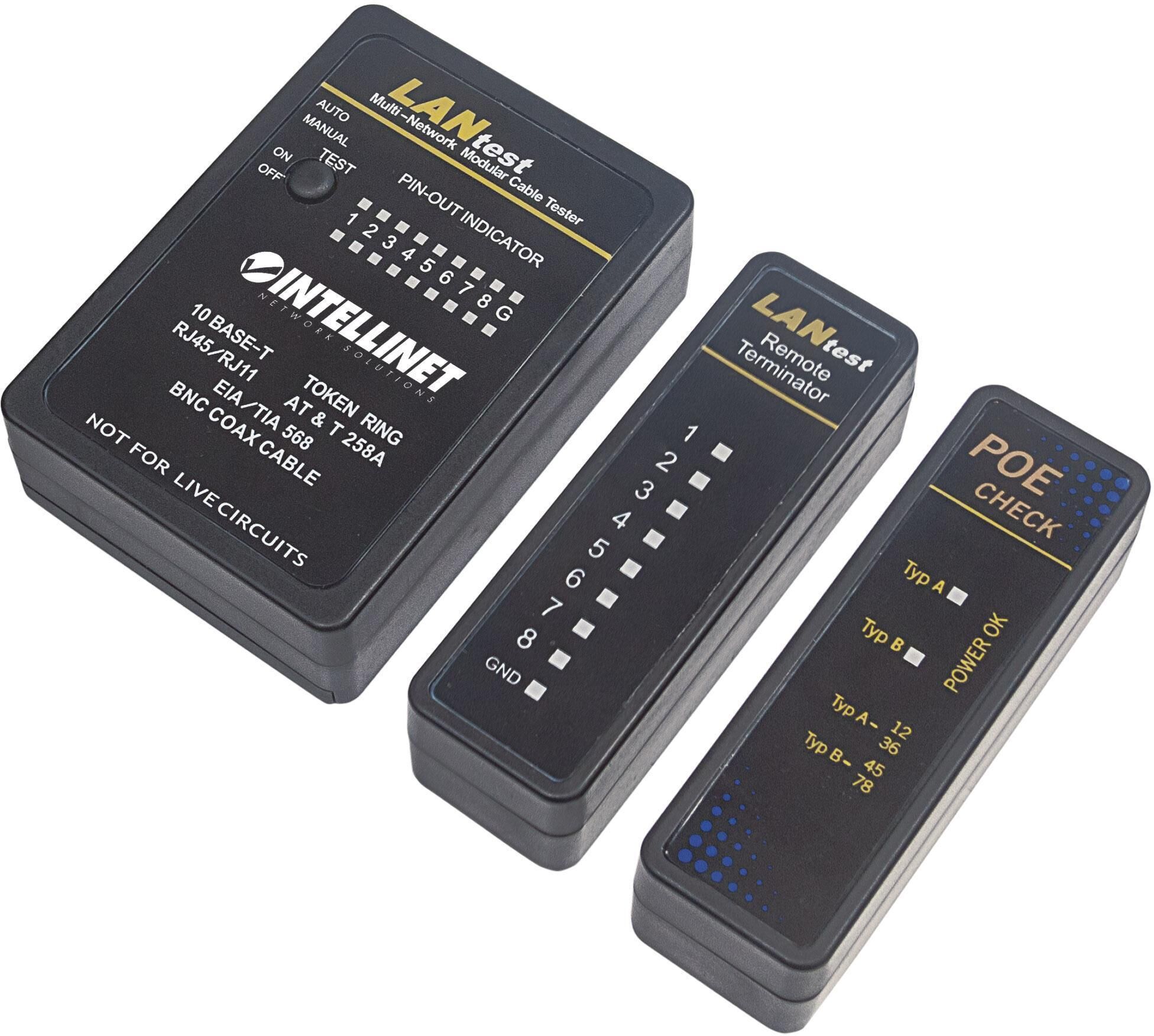 Intellinet Tester Professionale POE RJ45 e BNC Intellinet Tester Professionale POE RJ45 e BNC