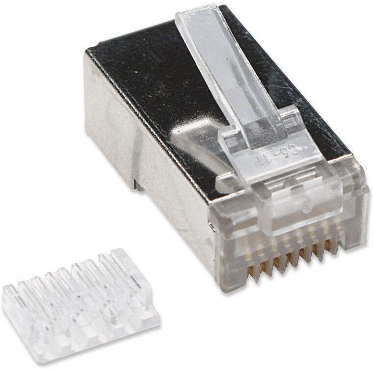 Intellinet Plug Modulari RJ45 Cat6 con Slitta per Cavo Flessibile STP Intellinet Plug Modulari RJ45 Cat6 con Slitta per Cavo Flessibile STP
