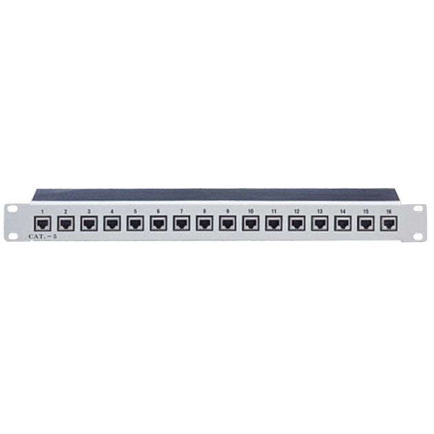 Intellinet Pannello Patch STP 16 Posti RJ45 Cat. 5E Grigio