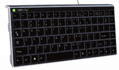 Techly Mini tastiera PS2/USB Nera KB-100 Techly Mini tastiera PS2/USB Nera KB-100