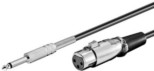 Oem Cavo XLR Cannon femmina a Jack 6.35 maschio 6 mt. Mono nero Oem Cavo XLR Cannon femmina a Jack 6.35 maschio 6 mt. Mono nero
