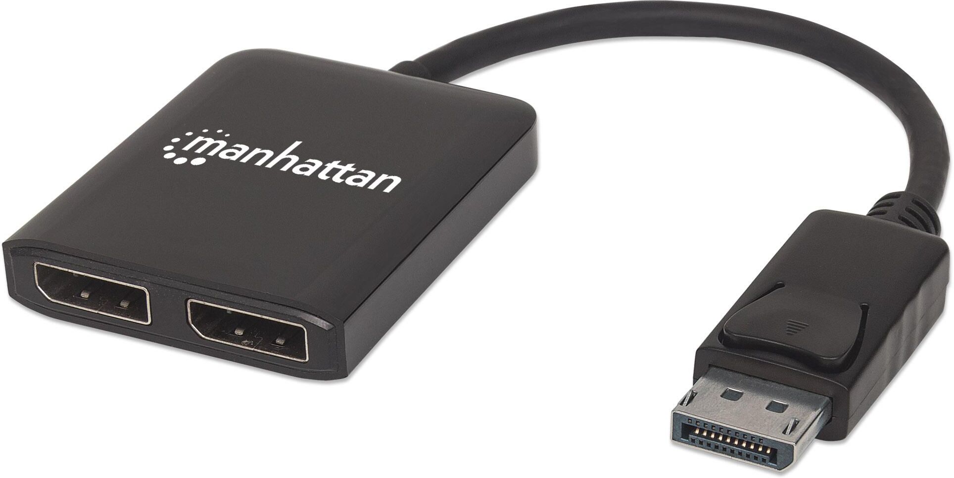 Manhattan Splitter Hub DisplayPort a 2 Monitor DisplayPort MST 4K@30Hz... Manhattan Splitter Hub DisplayPort a 2 Monitor DisplayPort MST 4K@30Hz...