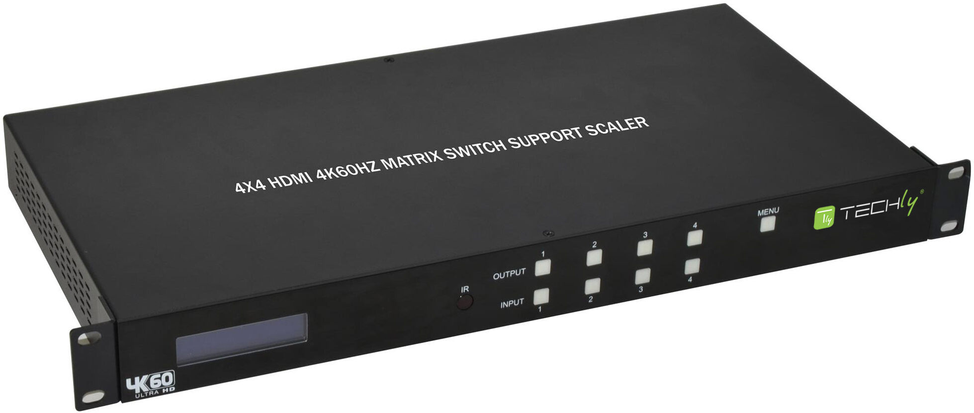 Techly Switch Matrix HDMI 4X4 4K@60Hz con Funzione Scaler