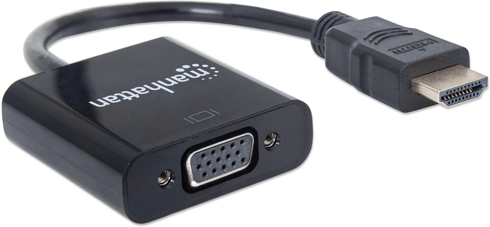 Manhattan Cavo Convertitore HDMI a VGA con MicroUsb 30cm Nero