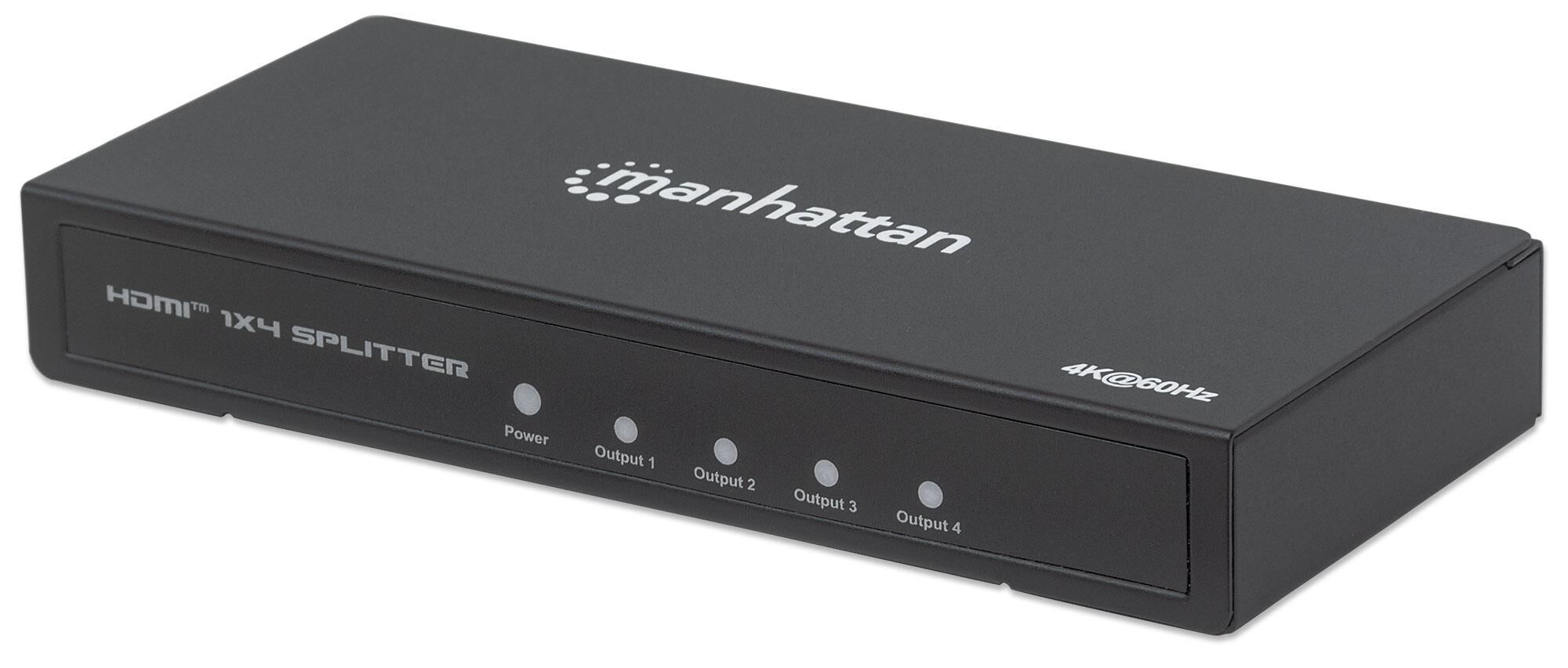 Manhattan Splitter HDMI 2.0 4K UHD 3D 4 vie Manhattan Splitter HDMI 2.0 4K UHD 3D 4 vie