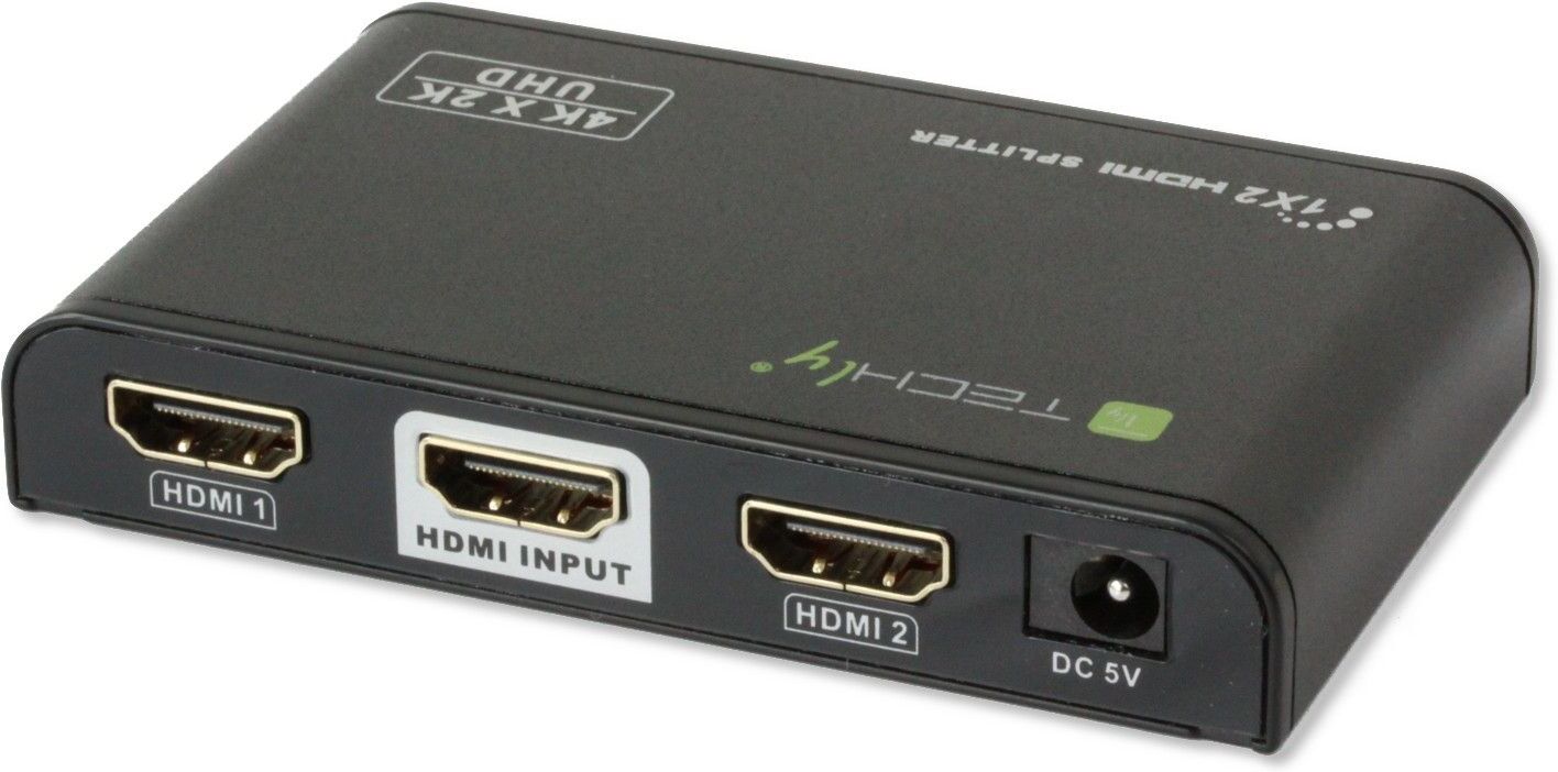 Techly Splitter HDMI2.0 4K UHD 3D 2vie con EDID