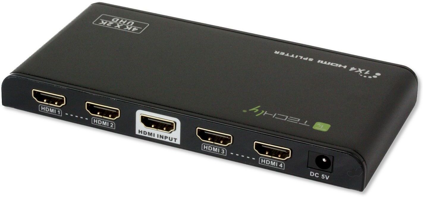 Techly Splitter HDMI2.0 4K UHD 3D 4vie con EDID