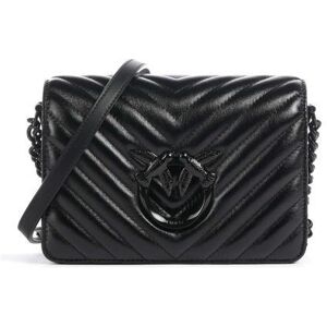 Pinko LOVE CLICK METAL Borsa mini in pelle metallizzata