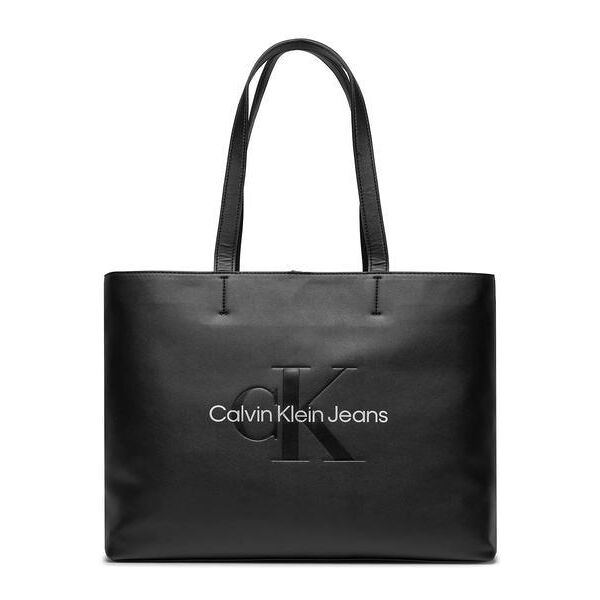 calvin klein ck jeans sculpted mono borsa tote a spalla