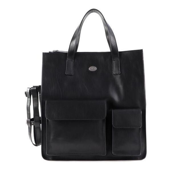 the bridge stouo  vertical shopper in pelle, con tracolla