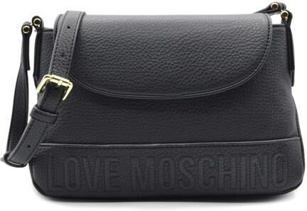 Moschino EMBROIDERED LOGO Borsa con flap a tracolla