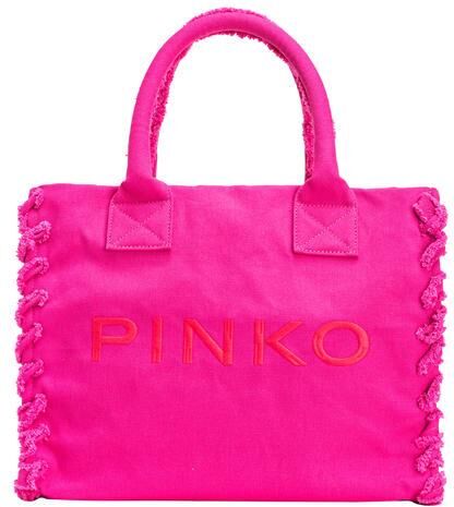 Pinko BEACH Borsa shopping in canvas riciclato