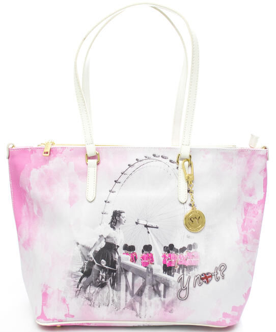 YNOT Bianco Londra Shopper a spalla