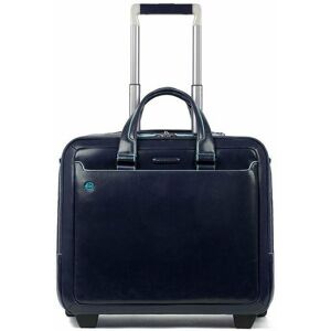 PIQUADRO BLU SQUARE Trolley pilota in pelle