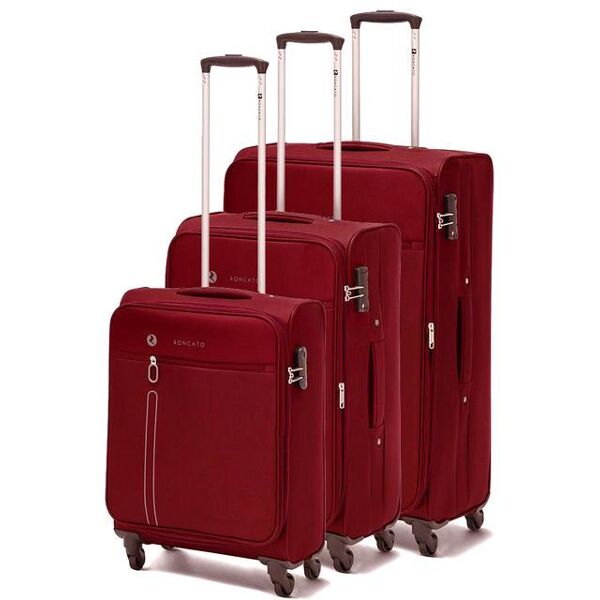 roncato one way set 3 trolley bagaglio a mano, medio e grande espandibili