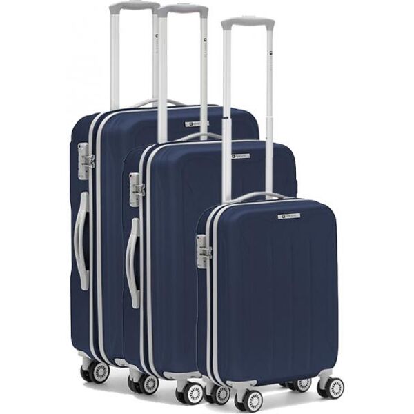 roncato flight set 3 trolley bagaglio a mano, medio, grande