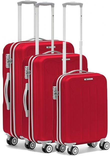 roncato flight set 3 trolley bagaglio a mano, medio, grande