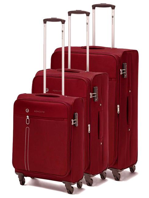 Roncato ONE WAY Set 3 trolley bagaglio a mano, medio e grande espandibili