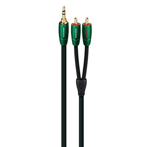AudioQuest 5m Evergreen 3.5mm 2xRCA Cable de Audio 3,5mm Negro Cables de Audio (3,5mm, 2 x RCA, Cobre, 5 m, Negro)