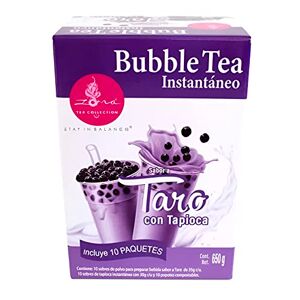 Zoma Tea Collection BUBBLE TEA Instantáneo Taro con tapioca Boba Auténtica de Taiwán En polvo Powder 650g