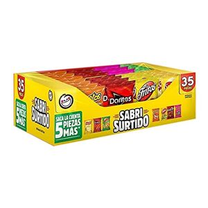 Sabritas – Sabrisurtido pack x 35 piezas Botatas Papas Fritas Variedad de Snacks