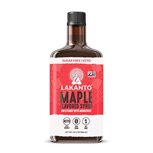 Lakanto Maple Flavored Syrup Sweetened with Monk Fruit 13 oz.