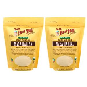 BELLATAVO Paquete de harina orgánica de Masa Harina. Incluye dos paquetes de harina de Bobs Red Mill Masa Harina y una auténtica tarjeta de receta de . Cada bolsa tiene 24 onzas de harina de maíz orgánico de Bobs Red Mill Masa Harina