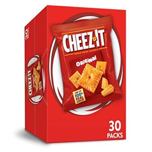 Cheez-It galletas de queso para aperitivos horneados, originales, de una sola porción, bolsas de 1 oz (30 unidades)