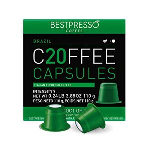 Bestpresso , para máquina Nespresso original, 120 vainas de mezcla de espresso Brasil, compatible con Nespresso original