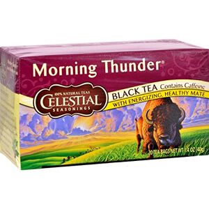 Celestial Seasonings Pack of 1 x  Black Tea Morning Thunder 20 Bags