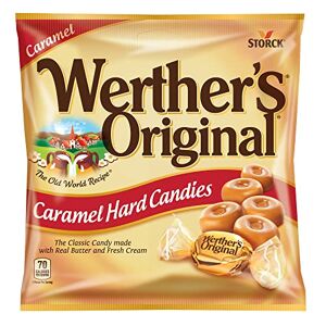 Werther's ORIGINAL Caramel Hard Candies, 2.65 Ounce Bag (Pack of 12), Hard Candy, Bulk Candy, Individually Wrapped Candy Caramels, Caramel Candy Sweets, Bag of Candy, Hard Candy Bulk
