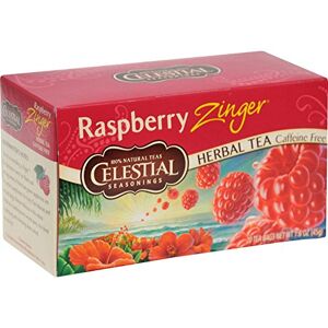 Celestial Seasonings Pack of 1 x  Herbal Tea Raspberry Zinger 20 Bags