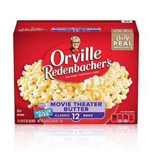 Orville Redenbacher's Movie Theater Mantequilla Microondas palomitas de maíz, 3.29 oz bolsa clásica, 12 unidades