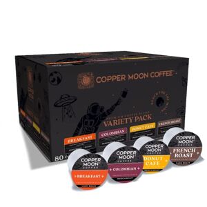Copper Moon Luna de cobre sola taza café para Keurig K-CUP Brewers, Variety Pack Sampler, 80 Count