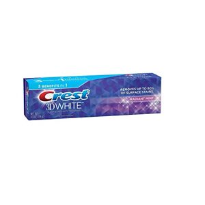 Crest 3D White Radiant Mint Flavor Whitening Toothpaste 5.5 Oz Pack of 3