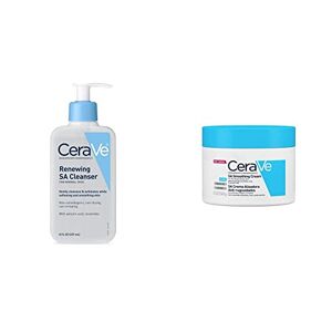 CeraVe Salicylic Acid Cleanser 8 onzas   Renovación de lavado facial exfoliante con vitamina D para pieles ásperas y con baches   El embalaje puede variar + Sa Crema Alisadora
