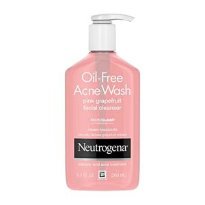 Neutrogena Oil-free Salicylic Acid Pink Grapefruit Pore Cleansing Acne Wash and Facial Cleanser With Vitamin C, 9.1 Ounce