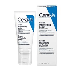 CeraVe Loción Hidratante de Rostro  52ml  Hidratante facial de noche con textura ultraligera   Libre de fragancia
